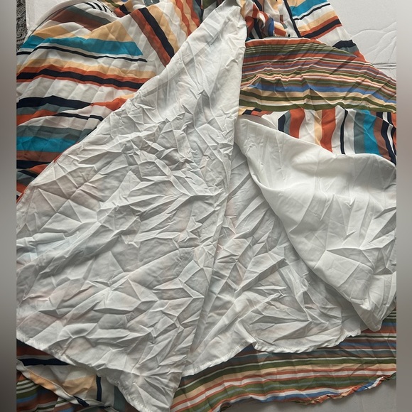 NY&C 7th Avenue Women’s Striped Midi Pleated Skirt M - Picture 5 of 7